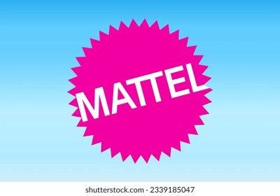 Mattel Logo With Pink Color On Blue Background Mattel Is A Company