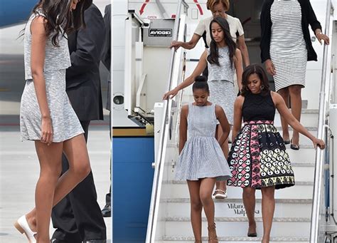 Pic Malia And Sasha Obamas Dresses Presidents Daughters Wow In Milan