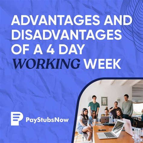 Advantages And Disadvantages Of A Four Day Work Week
