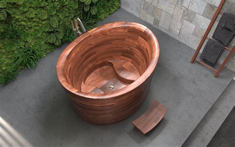 While some designs are simply larger. Aquatica True Ofuro Duo Freestanding Wooden Japanese ...