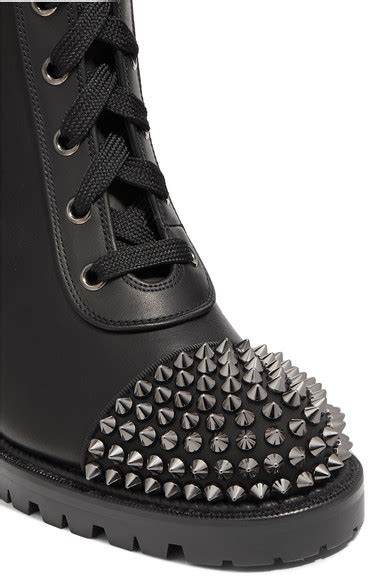 christian louboutin ts croc 70 spiked leather ankle boots net a porter