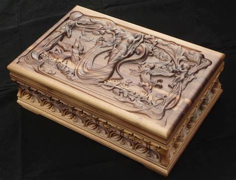 Jewelry Box Carved With Ornaments And Motifs Decorative Boxes