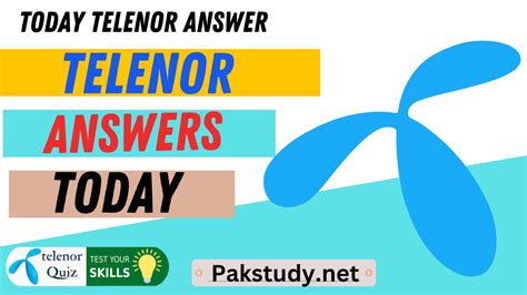 Telenor Quiz Today 28 October 2023 Daily Updated