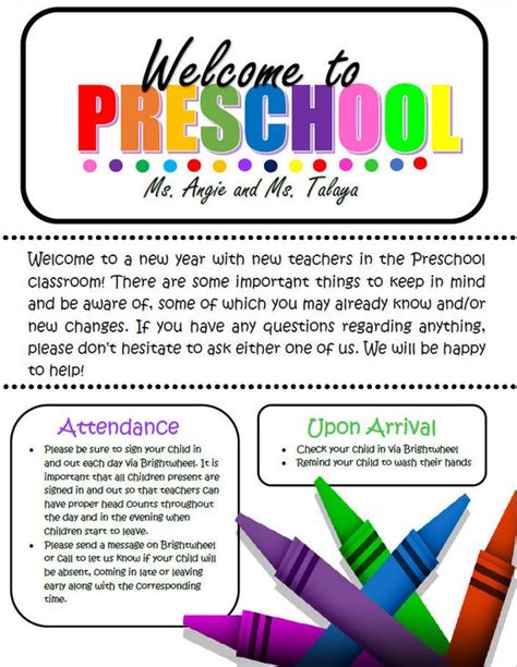 Welcome Preschool Template