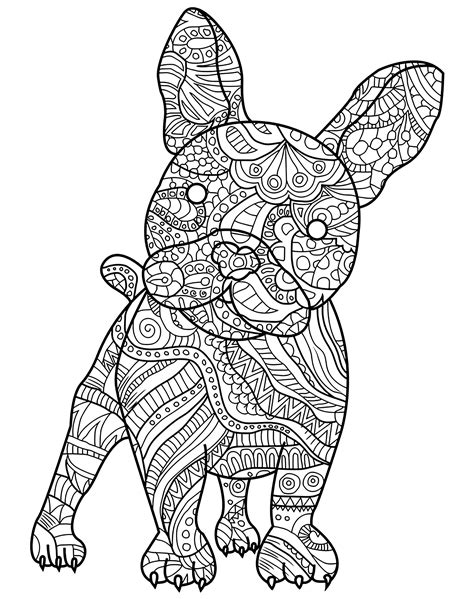 Check out our bulldog coloring selection for the very best in unique or custom, handmade pieces from our coloring books shops. French Bulldog and its harmonious patterns - Dogs Adult ...