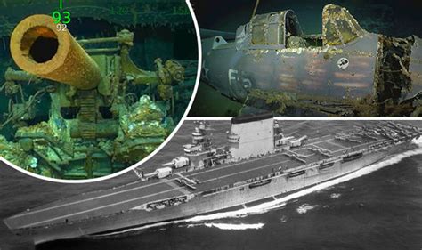 Uss Lexington Pictures Wreckage Of Famous Ww2 Aircraft Carrier Lost