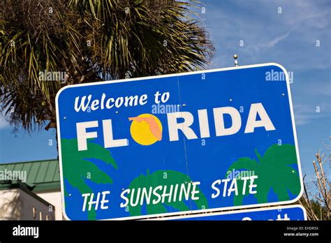 Florida State Welcome Sign Hi Res Stock Photography And Images Alamy