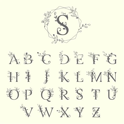 Download Alphabet Floral Decoration Letters Vector Art Choose From