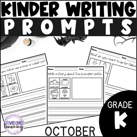 October Writing Prompts For Kindergarten And 1st Grade Halloween