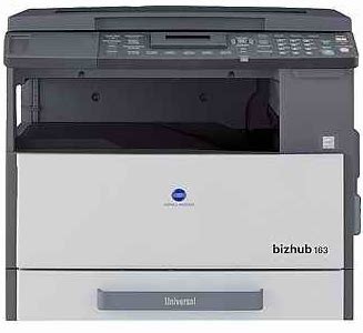 Designed for home or small offices, the 163 can be configured to be a network scanner. KONICA-MINOLTA BIZHUB 163 - лазерный МФУ - картриджи - orgprint.com