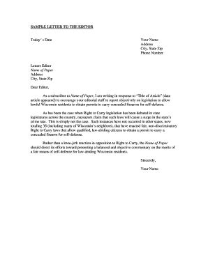 How to write this letter: 17 Printable letter to the editor sample for students Forms and Templates - Fillable Samples in ...