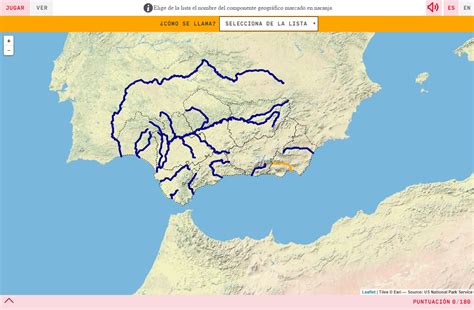 Mapa Para Jugar ¿cómo Se Llama Ríos De Andalucía Mapas Interactivos
