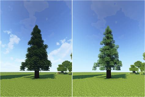 These Bushy Leaves And Shaders Make Trees Look So Good Minecraft