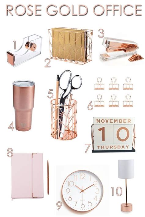 Free delivery on over aed 250 & furniture orders over aed 1,500. 10 Simple & Chic Rose Gold Office Decor Accessories | Gold ...