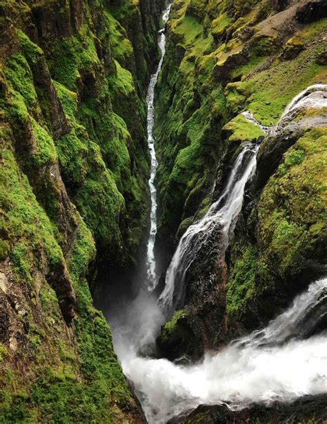 Iceland Glymur Akranes Waterfall Canyon River 4k Wallpaper