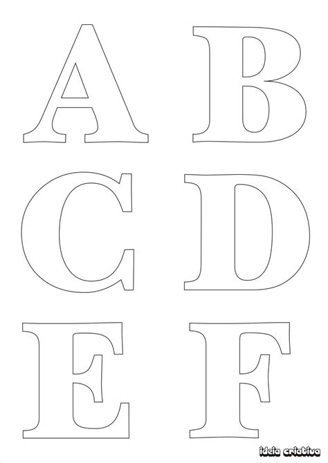 Molde De Letras Para Imprimir Alfabeto Completo Fonte Vazada F