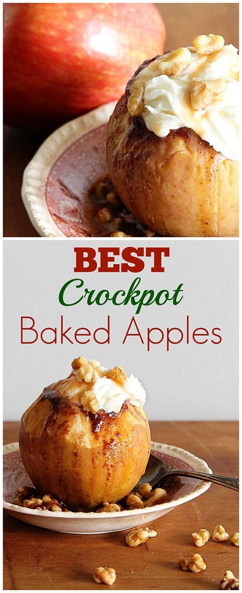 Crockpot Baked Apple Recipe House Of Hawthornes