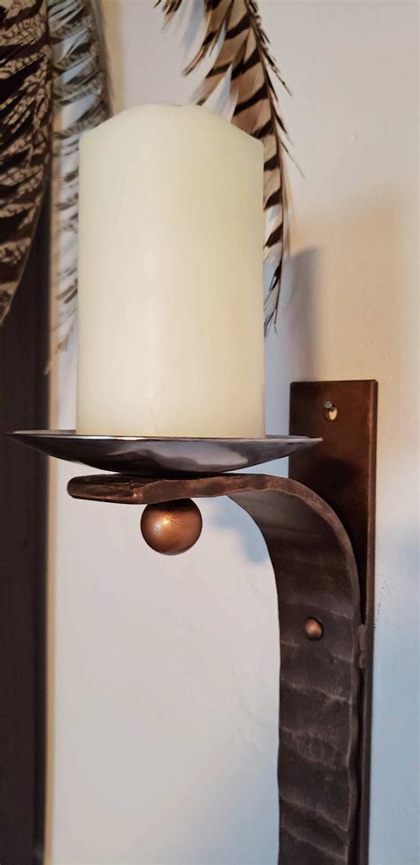 Because these are wall mounted candle holders, they offer the convenience of not being tied to a power source. Stunning Wrought Iron Wall Candle Sconce-Handcrafted ...