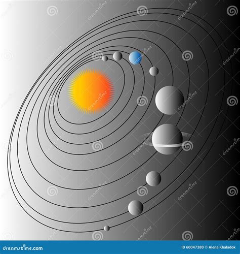 Diagram Of The Solar System Stock Vector Image 60047380