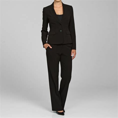 Calvin Klein Womens 2 Piece Stretch Pant Suit Free Shipping Today