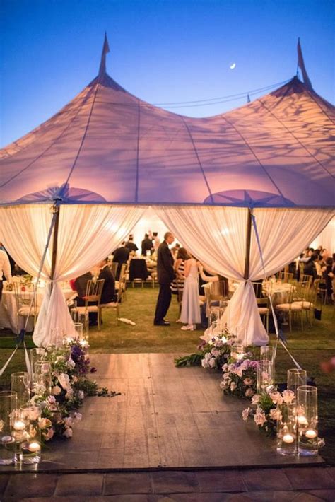 Gorgeous Wedding Entrance Decoration Ideas For Outdoor Tent Weddings
