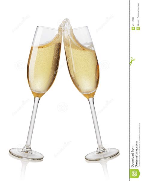 Champagne Flutes Toasting Stock Image Image Of Wine 45117781