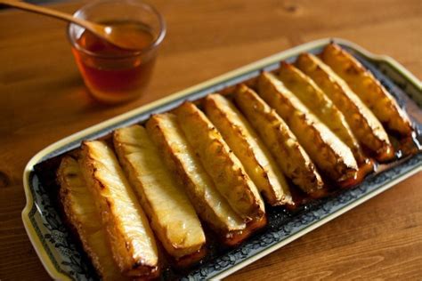 It's a fun way to enjoy this tropical fruit! Cedar Planked Pineapple Spears with Butter and Honey ...