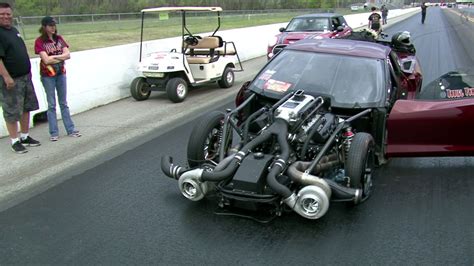 See This 4000 Hp Corvette Dragster Fly After 200 Mph Wheelie