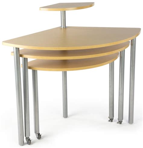 Maple Rotating Retail Display Table 4 Tiers