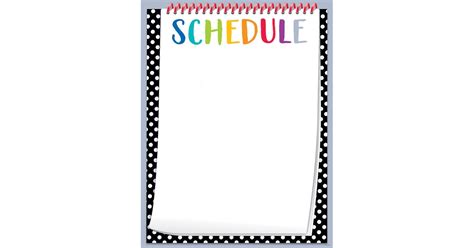 Bold Bright Schedule Chart Ctp2849 Creative Teaching Press