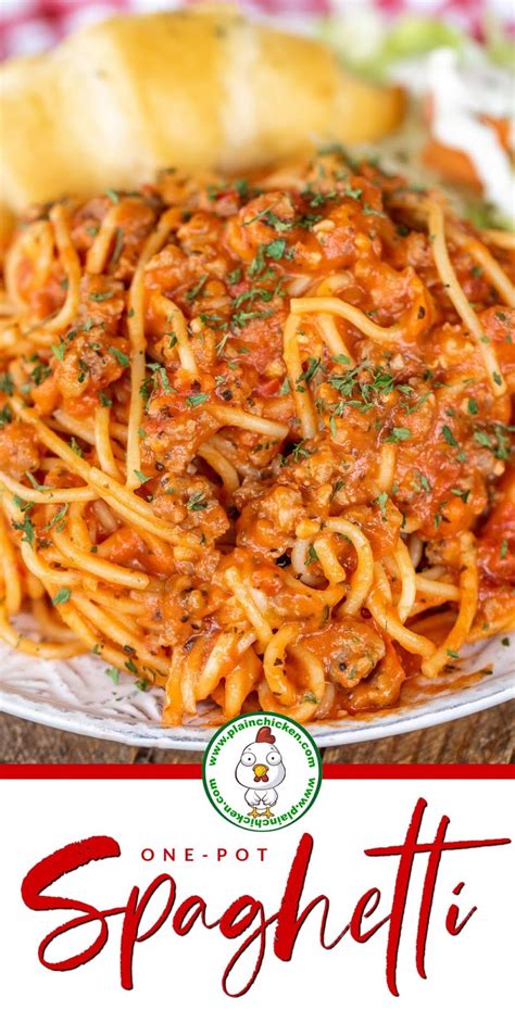 One-Pot Spaghetti {No Boil} | Plain Chicken®