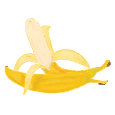 Fruta Pintada A Mano De Plátano Simple Png Simple Dibujos Animados Pintado A Mano Png Y Psd
