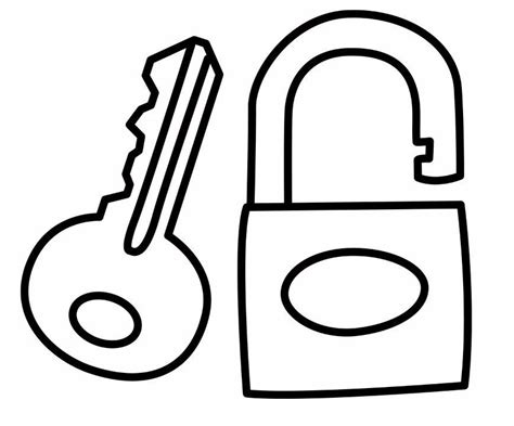 Key And Lock Coloring Sheet Is A Wonderful Fun Activity For All Ages