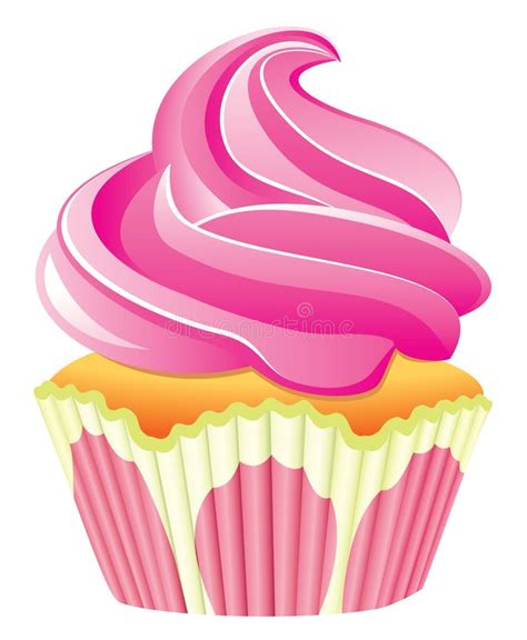 Pink Cupcake Stock Vector Illustration Of Snack Cream 13004698