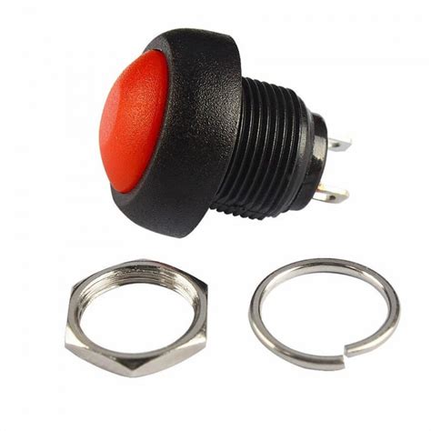 12mm Momentary Push Button - Red