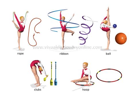 Sports And Games Gymnastics Rhythmic Gymnastics Apparatus Image Visual Dictionary Online