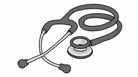 Cardiology Stethoscope Medical Sketch Illustration Hand Drawn Animation