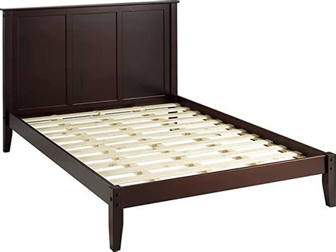 Camaflexi Shaker Style Panel Queen Size Platform Bed Brown Cherry Queen Traditional Solid Wood