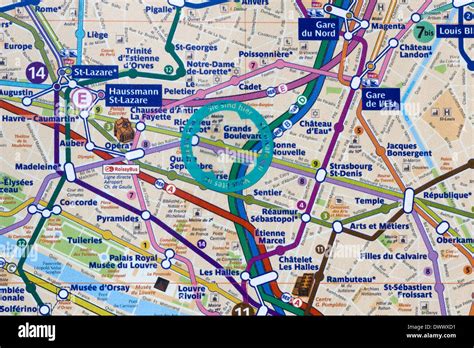 Walking Tourist Map Of Paris France You Are Here Stock Photo Alamy