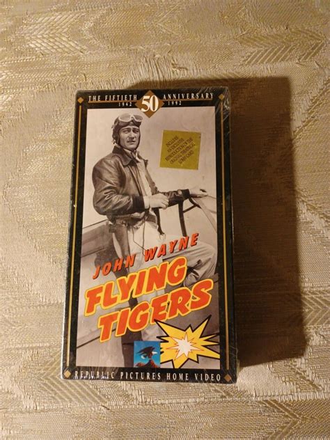 Flying Tigers Vhs John Wayne 1992 50th Anniversary Black And White Republic