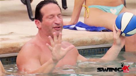 Swinger Couples Jump Naked Into The Pool To Play Water Basketball As A Foreplay Game Eporner