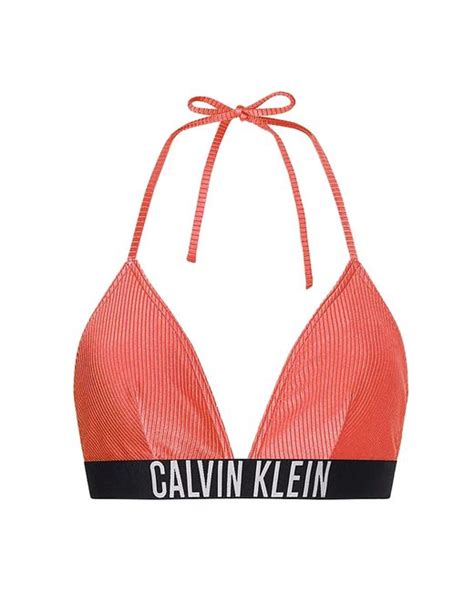 Calvin Klein Intense Power Bikini Top In Red Lyst Uk