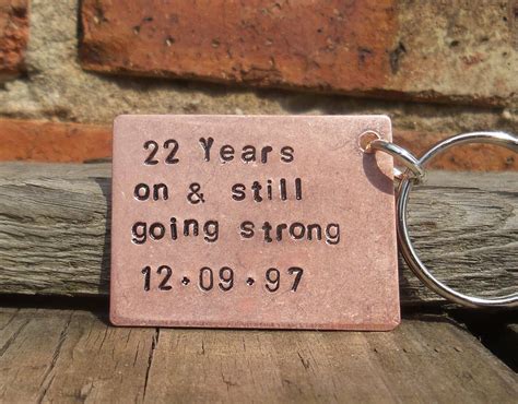 22 Years On And Still Going Strong 22nd Year Copper Wedding Etsy