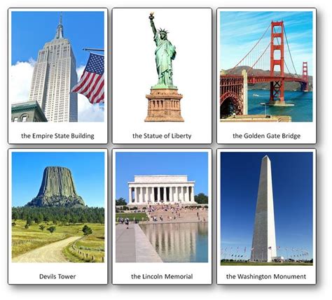 Flashcards Des États Unis Monuments Et Lieux Célèbres Etats Unis