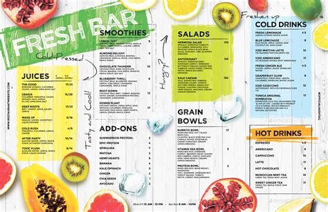 Juice Drinks Menu By Bigweek Graphicriver