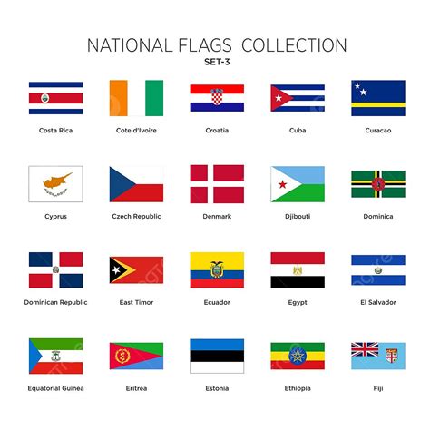 Flag Collection Vector Design Images World Flags Collection Set Flags