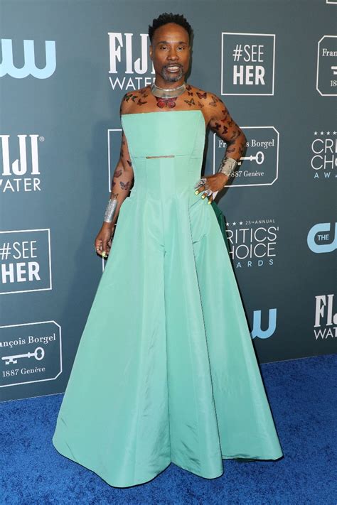 Billy Porter In Gown Critics Choice Awards 2020 Red Carpet Style