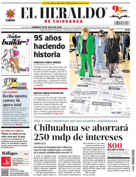 Periódico El Heraldo De Chihuahua México Periódicos De México
