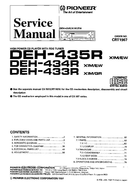 Deh, fh, and mvh models that do not have video. Pioneer Deh-x5500hd Wiring Diagram