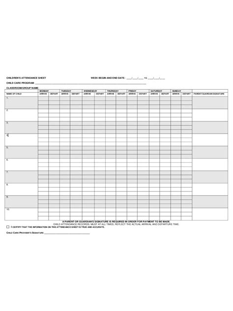 2022 Attendance Sheet Fillable Printable Pdf And Forms Handypdf